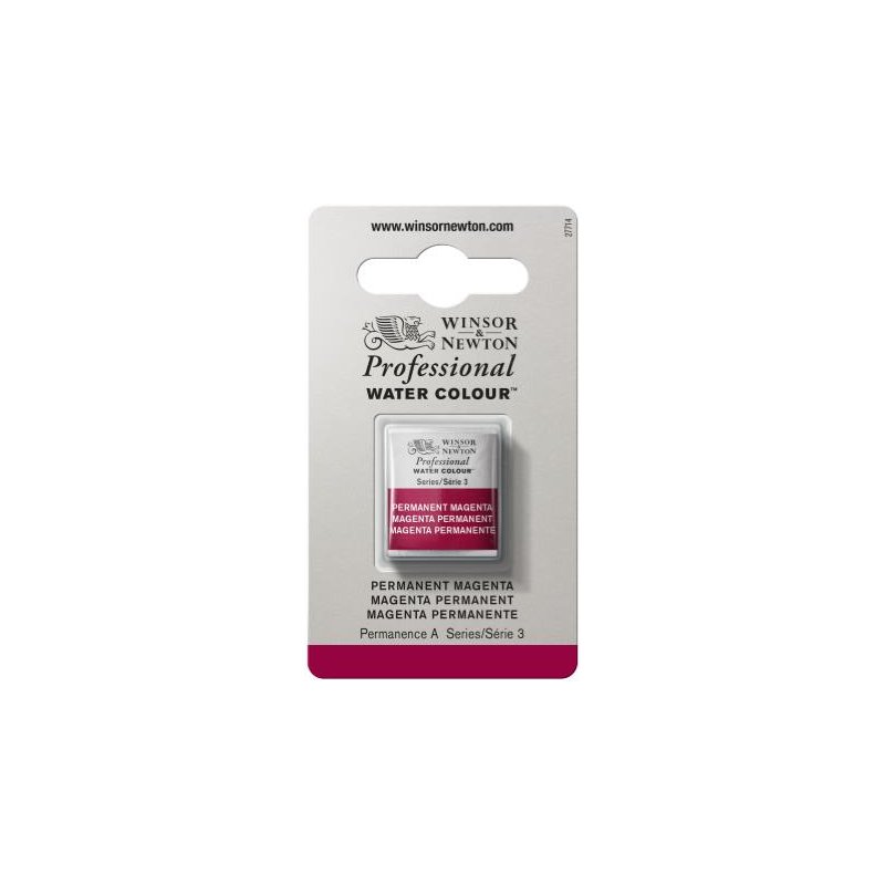 Permanent Magenta Winsor & Newton Professional Artists Half Pan Watercolour Permanent Magenta Winsor & Newton Professional Artists Half Pan Watercolour
