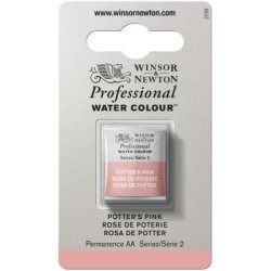 Potters Pink Winsor & Newton Professional Artists Half Pan Watercolour