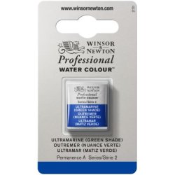 Ultramarine [Green Shade] Winsor & Newton Professional Artists Half Pan Watercolour