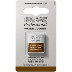 Vandyke Brown Winsor & Newton Professional Artists Half Pan Watercolour