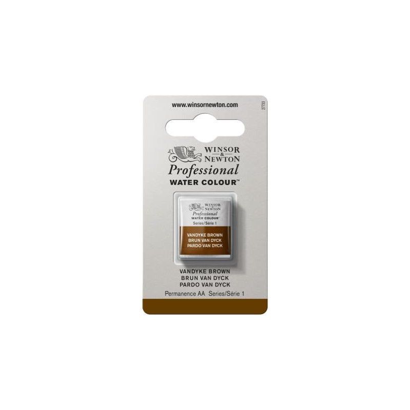 Vandyke Brown Winsor & Newton Professional Artists Half Pan Watercolour Vandyke Brown Winsor & Newton Professional Artists Half Pan Watercolour