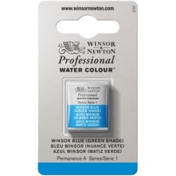 Winsor Blue [Green Shade] Winsor & Newton Professional Artists Half Pan Watercolour