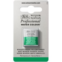 Winsor Green [Yellow Shade] Winsor & Newton Professional Artists Half Pan Watercolour