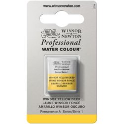 Winsor Yellow Deep Winsor & Newton Professional Artists Half Pan Watercolour