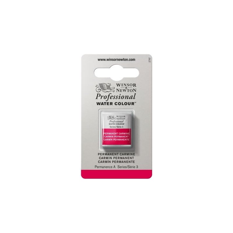 Permanent Carmine Winsor & Newton Professional Artists Half Pan Watercolour Permanent Carmine Winsor & Newton Professional Artists Half Pan Watercolour