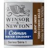 Burnt Umber Winsor & Newton Cotman Watercolour Paint Half Pan