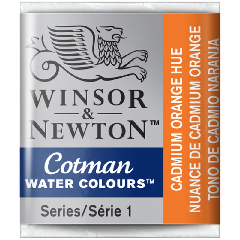 Cadmium Orange Hue Winsor & Newton Cotman Watercolour Paint Half Pan