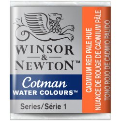 Cadmium Red Pale Hue Winsor & Newton Cotman Watercolour Paint Half Pan
