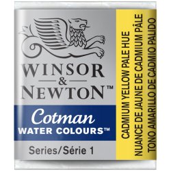 Cadmium Yellow Pale Hue Winsor & Newton Cotman Watercolour Paint Half Pan