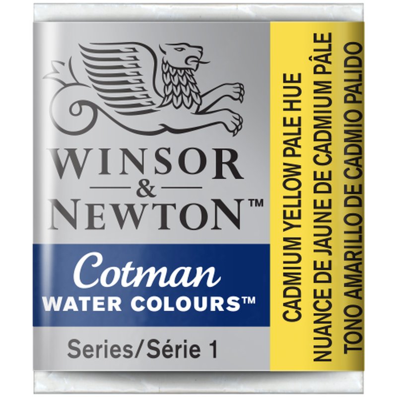 Cadmium Yellow Pale Hue Winsor & Newton Cotman Watercolour Paint Half Pan Cadmium Yellow Pale Hue Winsor & Newton Cotman Watercolour Paint Half Pan