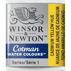 Cadmium Yellow Hue Winsor & Newton Cotman Watercolour Paint Half Pan