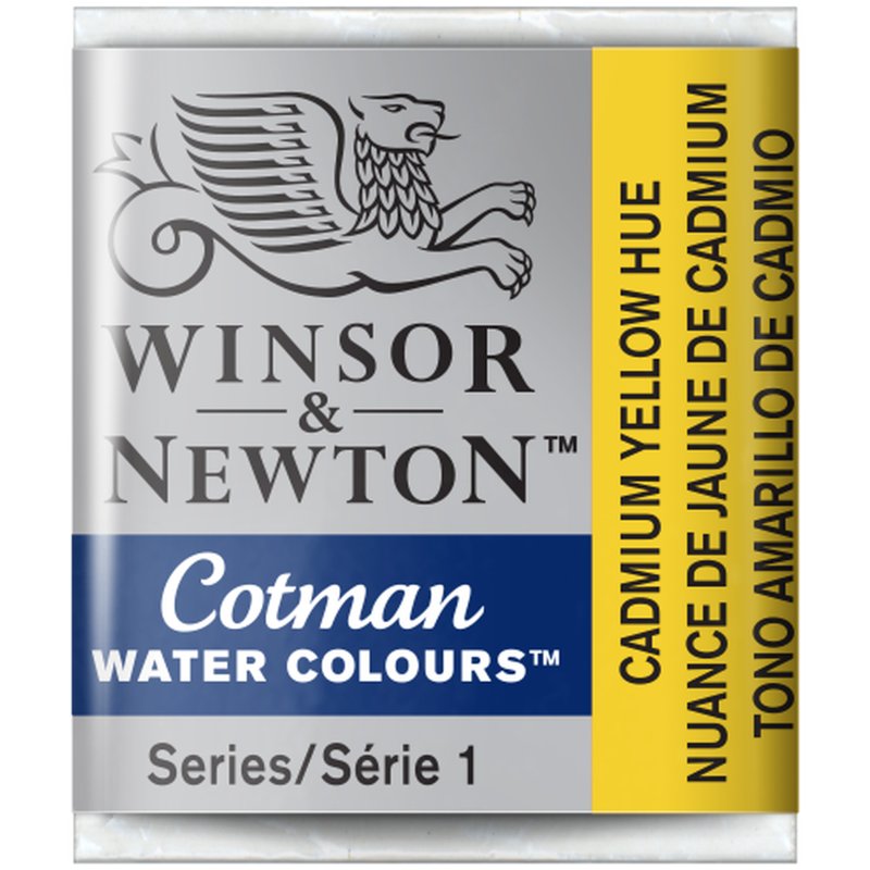 Cadmium Yellow Hue Winsor & Newton Cotman Watercolour Paint Half Pan