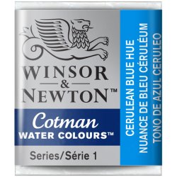 Cerulean Blue Hue  Winsor & Newton Cotman Watercolour Paint Half Pan