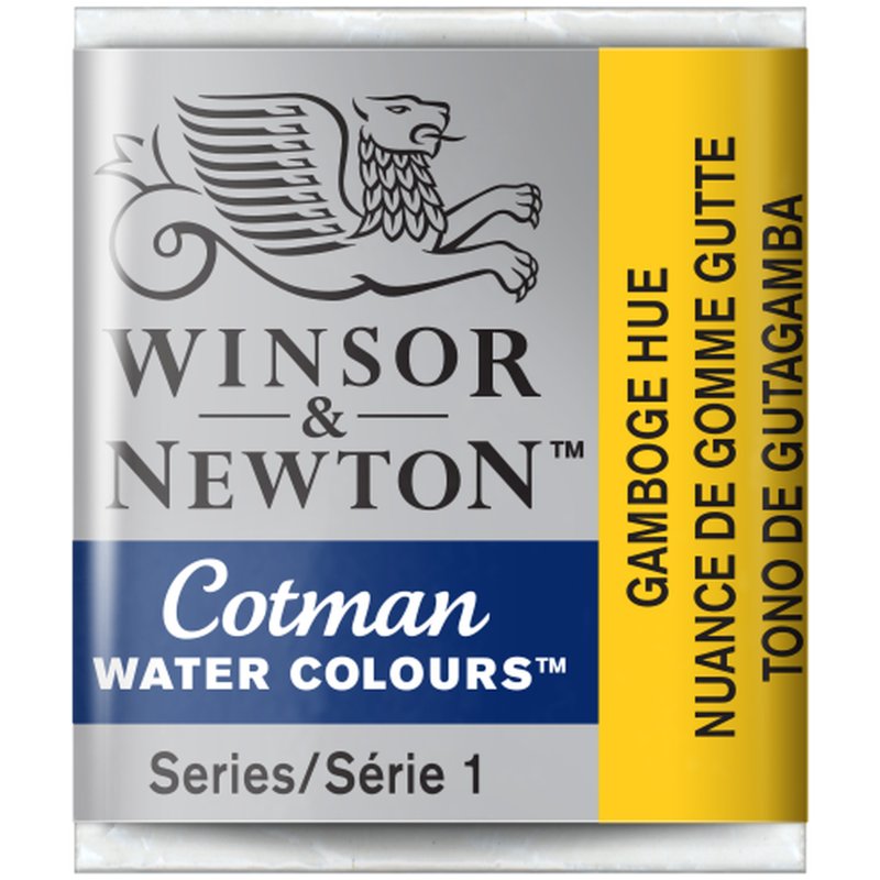 Gamboge Hue  Winsor & Newton Cotman Watercolour Paint Half Pan