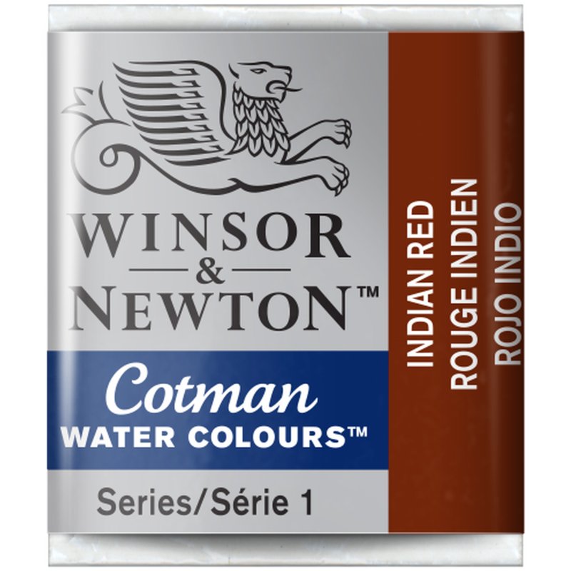 Indian Red  Winsor & Newton Cotman Watercolour Paint Half Pan