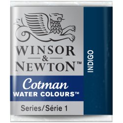 Indigo  Winsor & Newton Cotman Watercolour Paint Half Pan