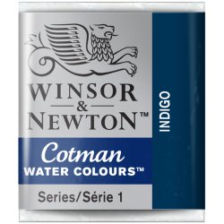Indigo  Winsor & Newton Cotman Watercolour Paint Half Pan