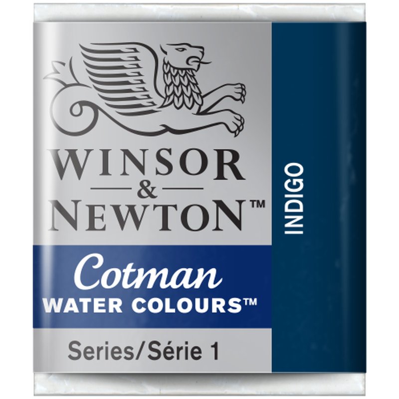 Indigo Winsor & Newton Cotman Watercolour Paint Half Pan Indigo Winsor & Newton Cotman Watercolour Paint Half Pan