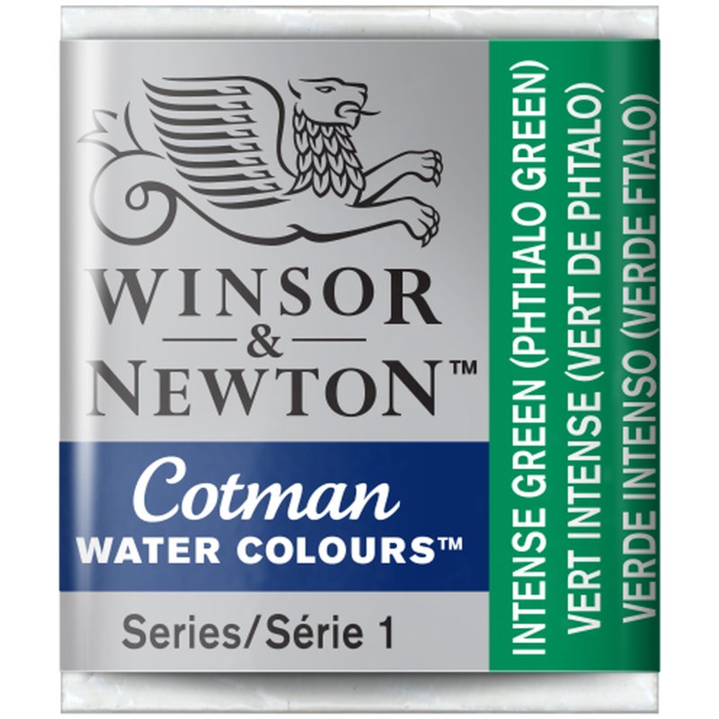 Intense Green Winsor & Newton Cotman Watercolour Paint Half Pan Intense Green Winsor & Newton Cotman Watercolour Paint Half Pan