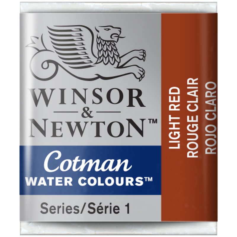Light Red  Winsor & Newton Cotman Watercolour Paint Half Pan