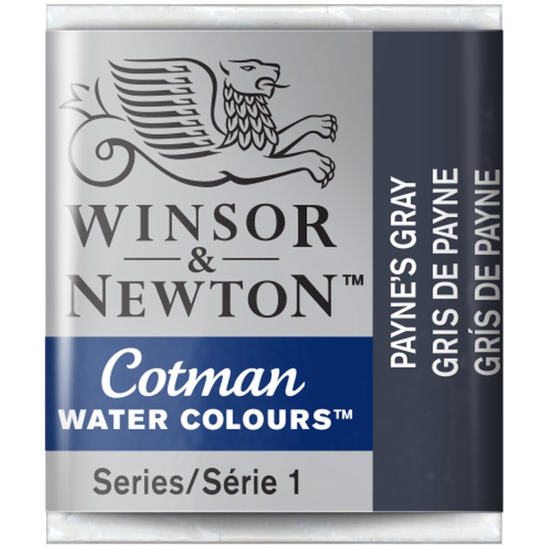 Paynes Grey  Winsor & Newton Cotman Watercolour Paint Half Pan