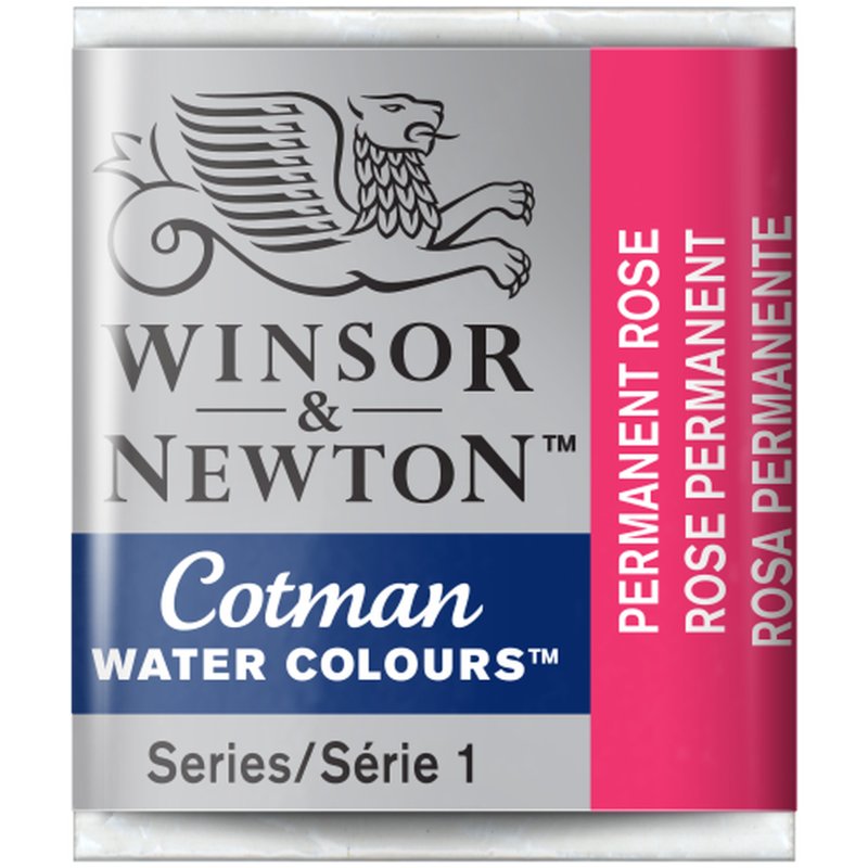 Permanent Rose Winsor & Newton Cotman Watercolour Paint Half Pan Permanent Rose Winsor & Newton Cotman Watercolour Paint Half Pan