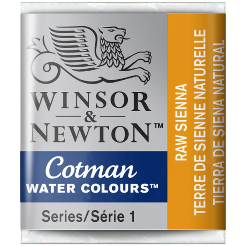 Raw Sienna  Winsor & Newton Cotman Watercolour Paint Half Pan