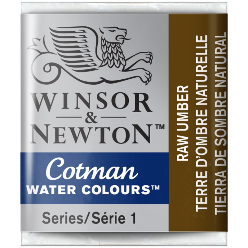 Raw Umber  Winsor & Newton Cotman Watercolour Paint Half Pan