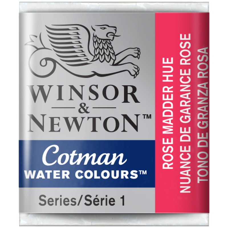 Rose Madder  Winsor & Newton Cotman Watercolour Paint Half Pan