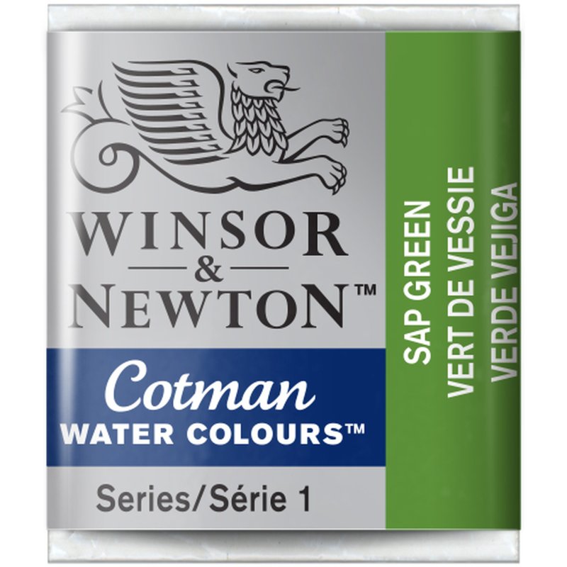 Sap Green Winsor & Newton Cotman Watercolour Paint Half Pan Sap Green Winsor & Newton Cotman Watercolour Paint Half Pan