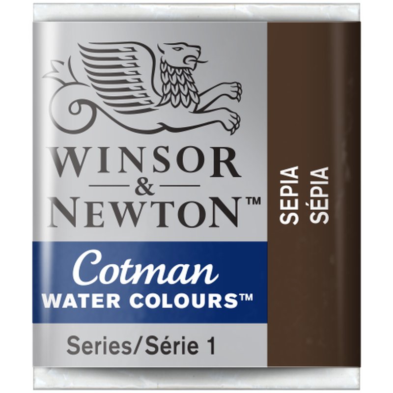 Sepia  Winsor & Newton Cotman Watercolour Paint Half Pan