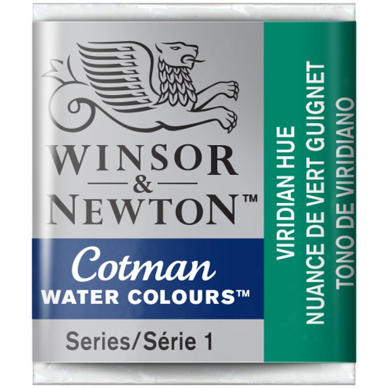 Viridian Hue  Winsor & Newton Cotman Watercolour Paint Half Pan