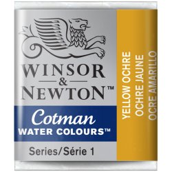 Yellow Ochre  Winsor & Newton Cotman Watercolour Paint Half Pan