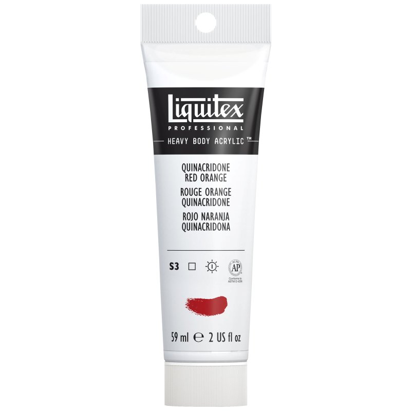 Winsor & Newton Liquitex Heavy Body Acrylic Paint 59ml - 109 Quinacridone Red Orange Winsor & Newton Liquitex Heavy Body Acrylic Paint 59ml - 109 Quinacridone Red Orange