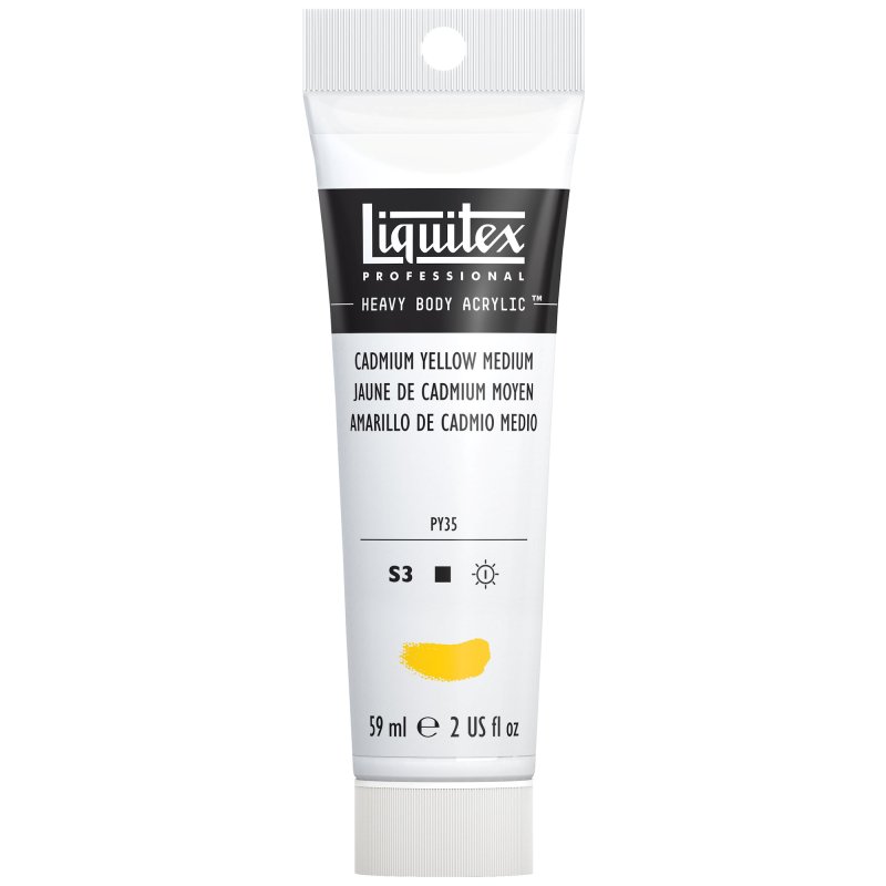 Winsor & Newton Liquitex Heavy Body Acrylic Paint 59ml - 161 Cadmium Yellow Medium Winsor & Newton Liquitex Heavy Body Acrylic Paint 59ml - 161 Cadmium Yellow Medium