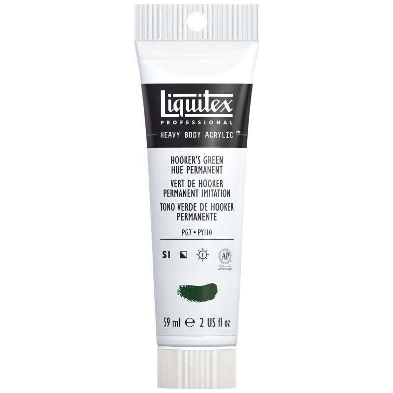 Winsor & Newton Liquitex Heavy Body Acrylic Paint 59ml - 224 Hookers Green Hue Permanent Winsor & Newton Liquitex Heavy Body Acrylic Paint 59ml - 224 Hookers Green Hue Permanent