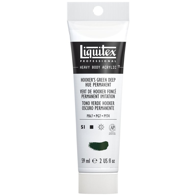 Winsor & Newton Liquitex Heavy Body Acrylic Paint 59ml - 225 Hookers Green Deep Hue Permanent Winsor & Newton Liquitex Heavy Body Acrylic Paint 59ml - 225 Hookers Green Deep Hue Permanent