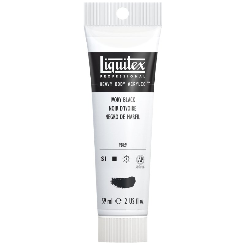 Winsor & Newton Liquitex Heavy Body Acrylic Paint 59ml - 244 Ivory Black