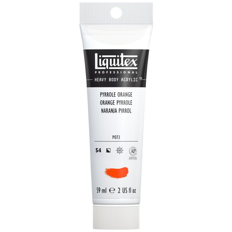 Winsor & Newton Liquitex Heavy Body Acrylic Paint 59ml - 323 Pyrrole Orange Winsor & Newton Liquitex Heavy Body Acrylic Paint 59ml - 323 Pyrrole Orange