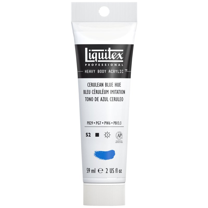 Winsor & Newton Liquitex Heavy Body Acrylic Paint 59ml - 470 Cerulean Blue Hue Winsor & Newton Liquitex Heavy Body Acrylic Paint 59ml - 470 Cerulean Blue Hue