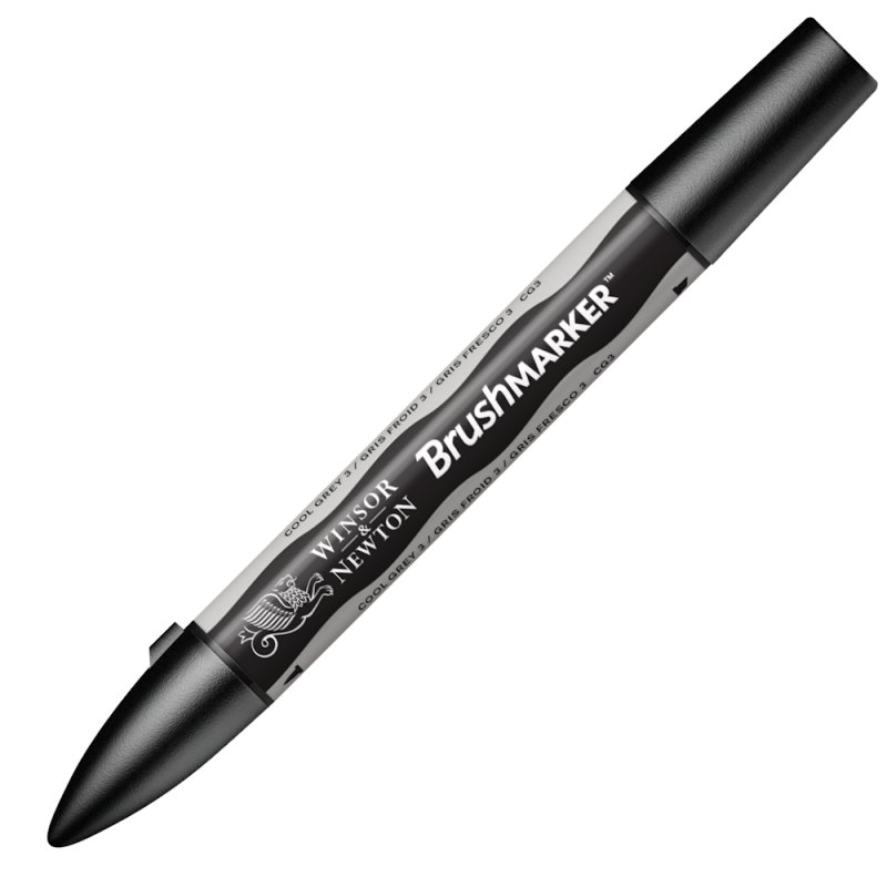 Winsor & Newton Brushmarker Pen - Cool Grey 3 Winsor & Newton Brushmarker Pen - Cool Grey 3