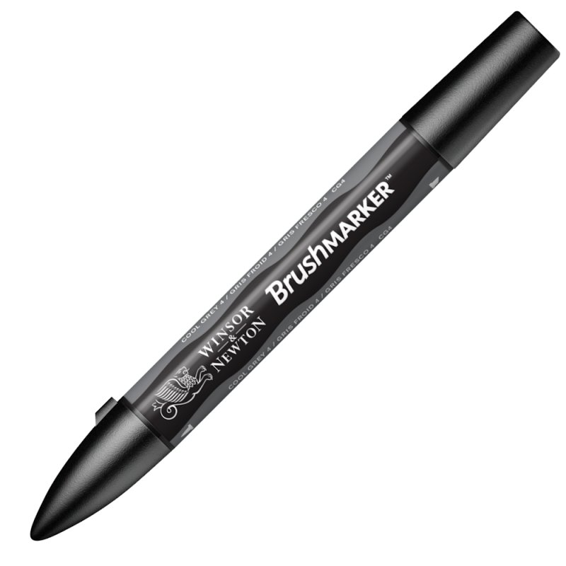 Winsor & Newton Brushmarker Pen - Cool Grey 4 Winsor & Newton Brushmarker Pen - Cool Grey 4