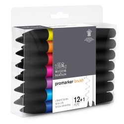 Winsor & Newton ProMarker Brush Set of 12 Vibrant Pens