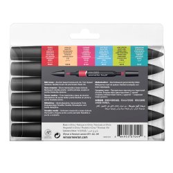 Winsor & Newton ProMarker Brush 6 Mid Tones Set