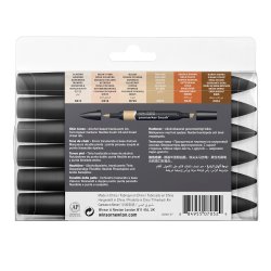 Winsor & Newton ProMarker Brush 6 Skin Tones Set