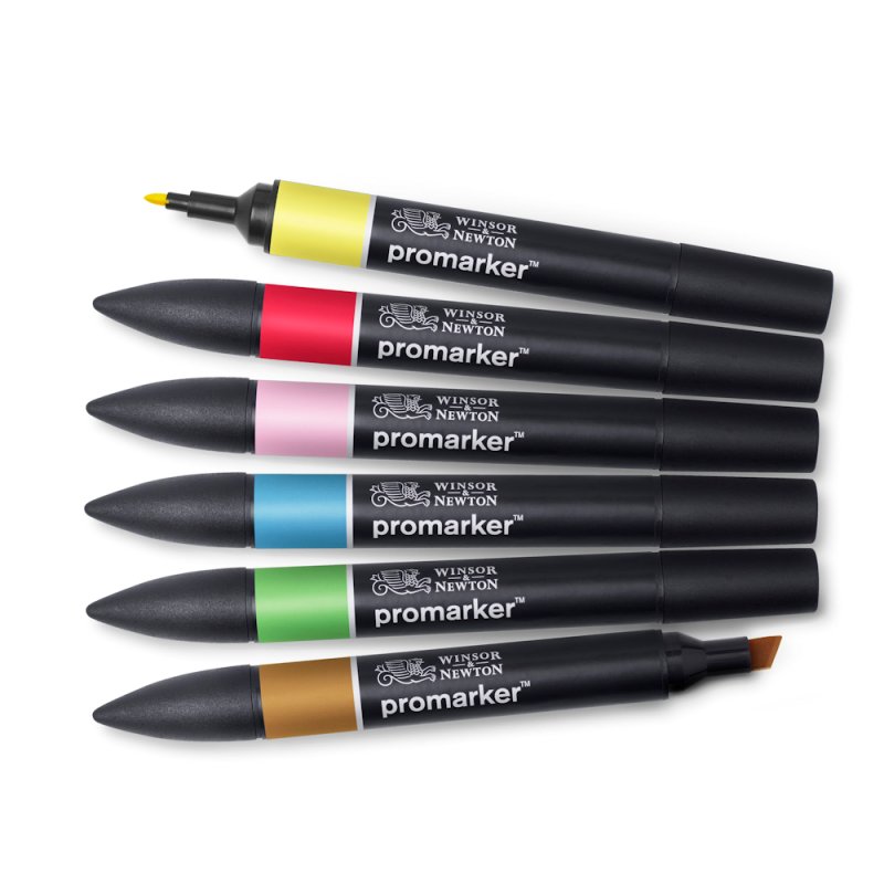 Winsor & Newton ProMarker 6 Piece Mid Tones Set