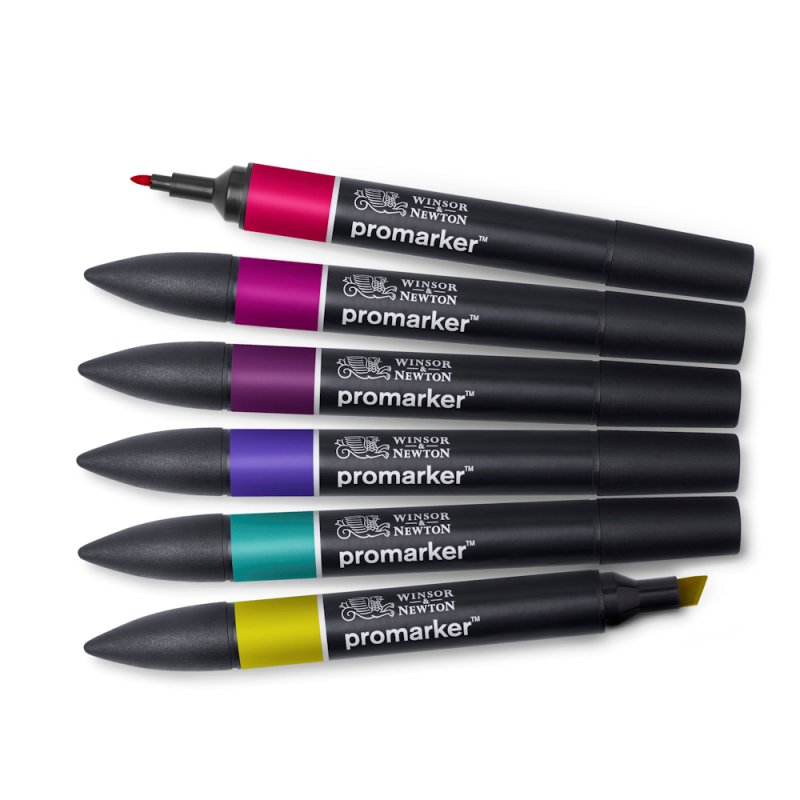 Winsor & Newton Promarker 6 Piece Rich Tones Set