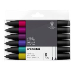 Winsor & Newton Promarker 6 Piece Rich Tones Set