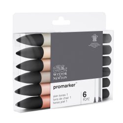 Winsor & Newton Promarker 6 Piece Skin Tones Set