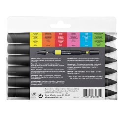 Winsor & Newton Promarker 6 Piece Vibrant Tones Set